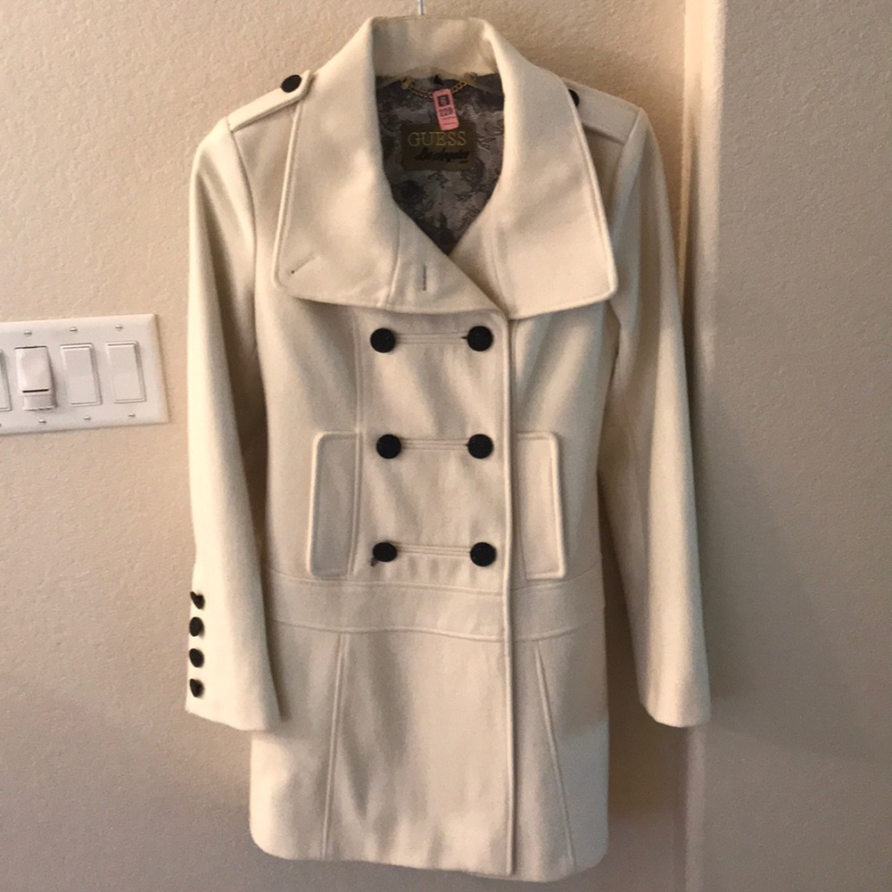 Guess//wool//cream (off white)//pea coat